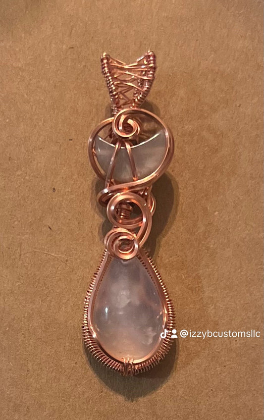 Moonstone, copper wrap